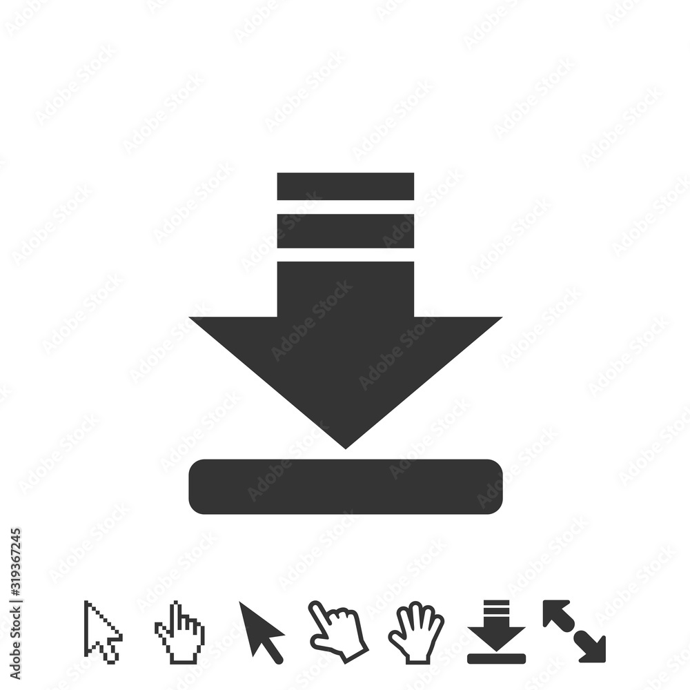 download icon vector illustration symbol for website and graphic design download icon vector illustration symbol for website and graphic design