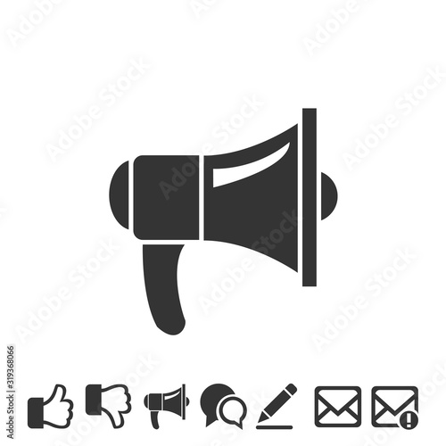 megaphone icon vector illustration symbol for website and graphic design