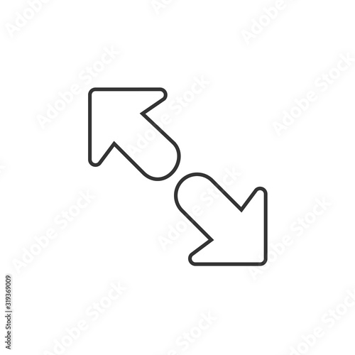 resize icon vector illustration symbol for website and graphic design