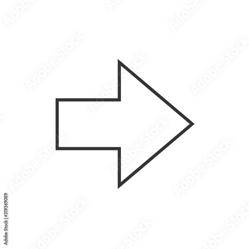 right arrow icon vector illustration symbol for website and graphic design
