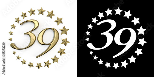 Number thirty-nine years celebration