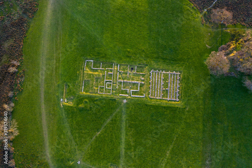 Ariel shot Ambleside Roman Fort photo