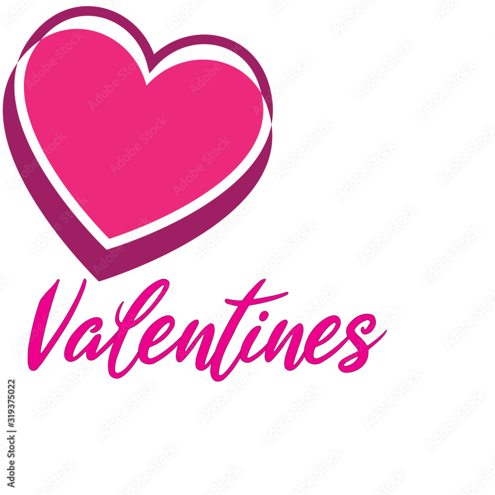 Valentines card template hearts illustration