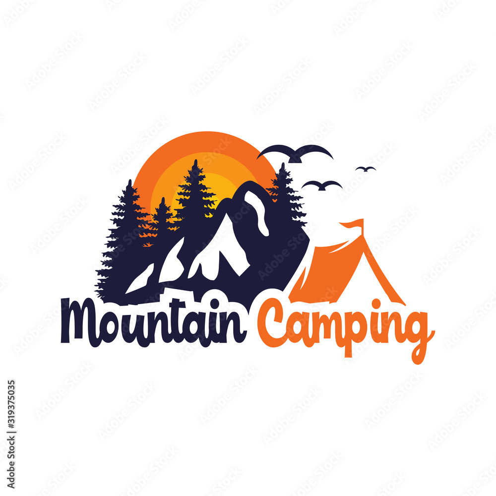logo design camp in the mountains