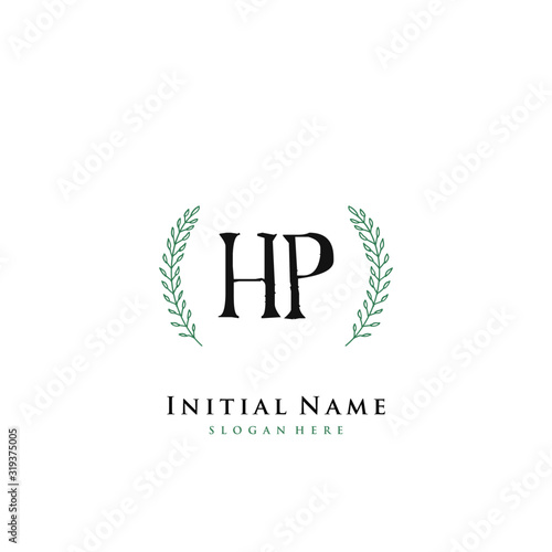 HP Initial handwriting logo vector