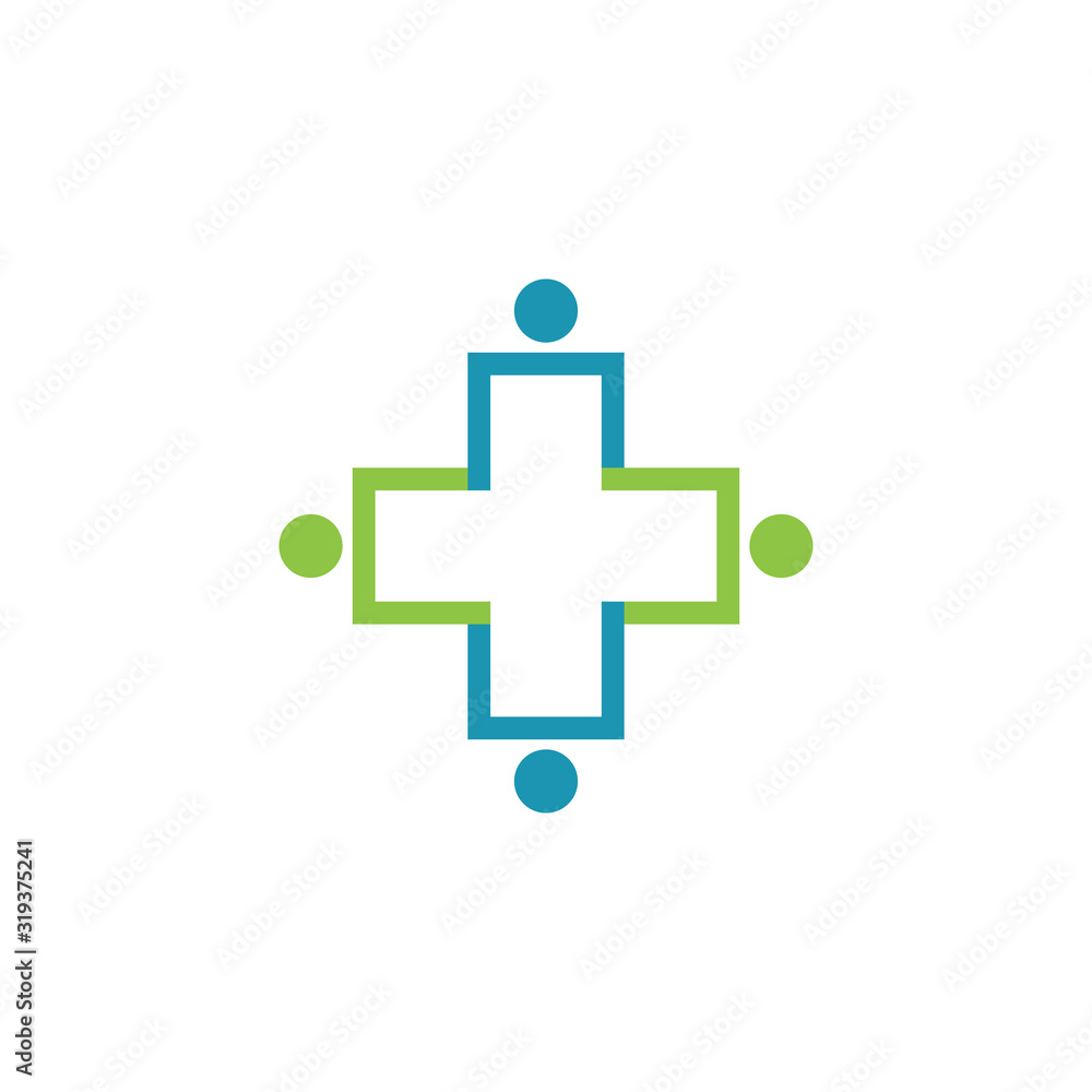 Medical cross healthy logo template vector Medical cross healthy logo template vector