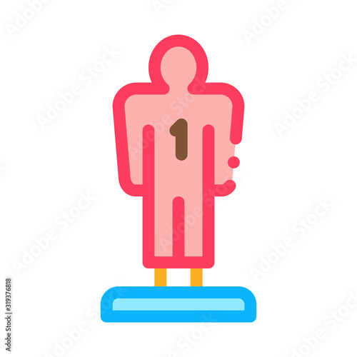 Player Figurine Icon Vector. Outline Player Figurine Sign. Isolated Contour Symbol Illustration photo