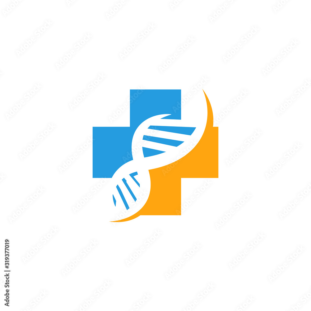 Genetic DNA icon logo vector illustration concept. Genetic DNA icon logo vector illustration concept.