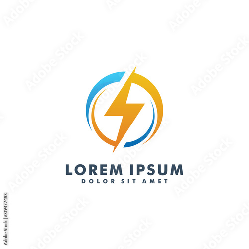 Free Download Electrical logo design, Thunder icon logotype vector illustration - GFXLoad