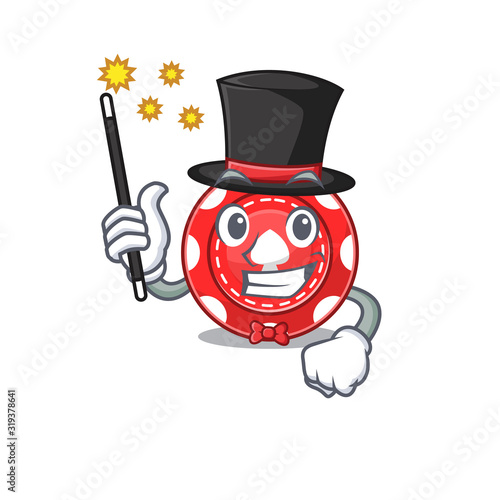A picture of gambling chips performance as a Magician
