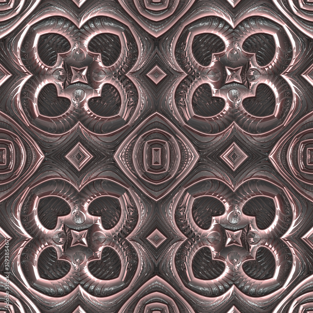 Fototapeta premium Shiny Rose Gold Seamless Repeating Pattern Tile
