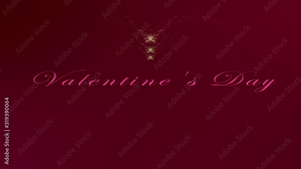 Animated closeup Valentine Day text and motion romantic heart on Valentine day red background. February, invitation. Animated closeup Valentine Day text and motion romantic heart on Valentine day red background. February, invitation.