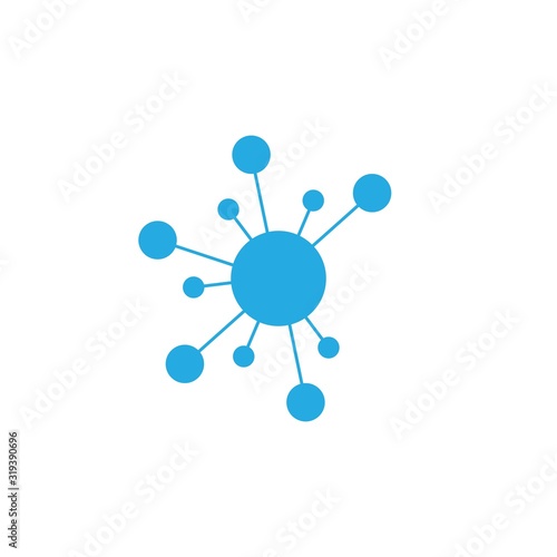Molecule logo vector icon