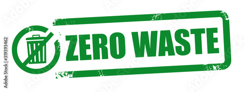 stamp zero waste vector illustration