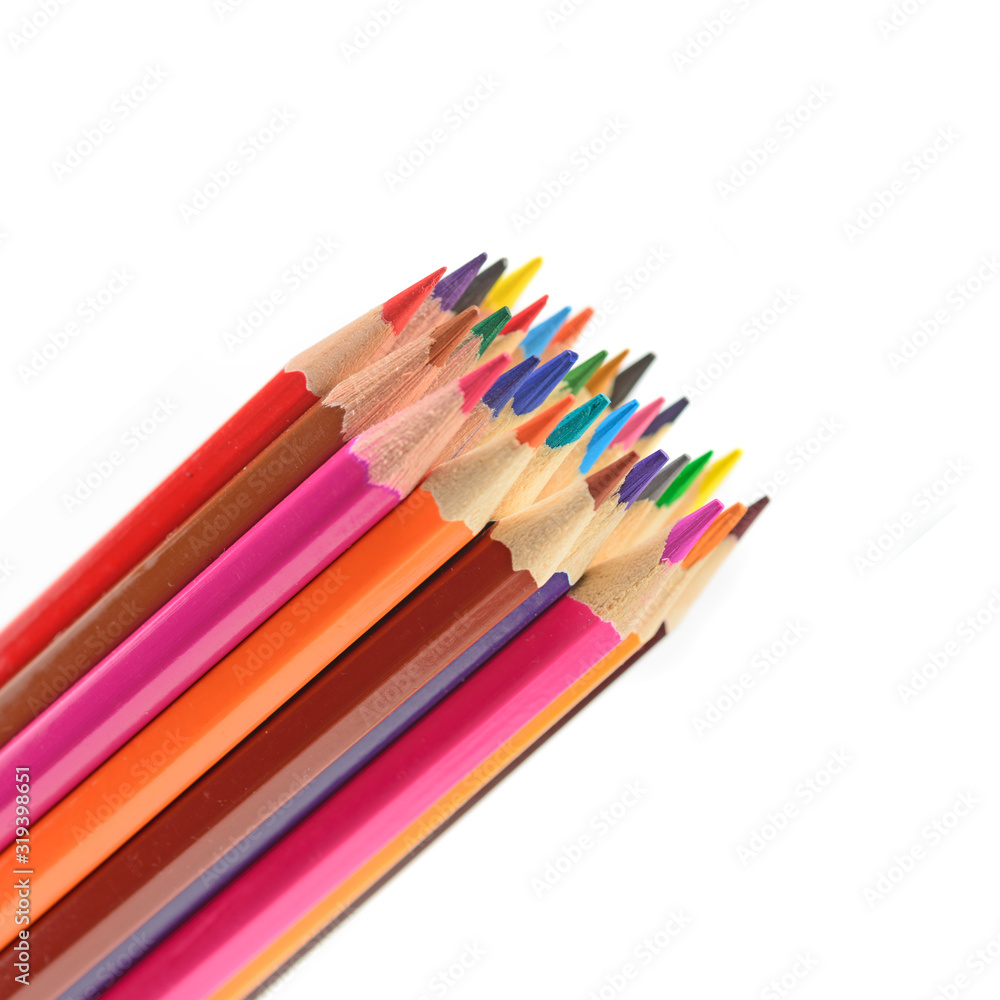 color pencils bunch isolated color pencils bunch isolated