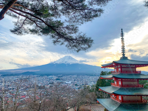 Mount Fuji and Chureito Pagoda the unique identity of Japan