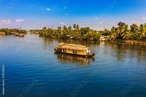 House boat in the Alleppey Backwaters.