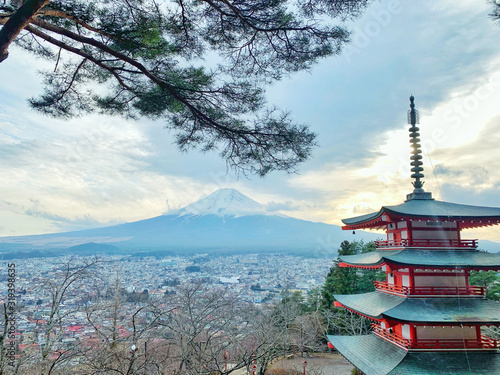 Mount Fuji and Chureito Pagoda the unique identity of Japan