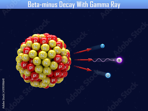 Beta-minus Decay With Gamma Ray photo