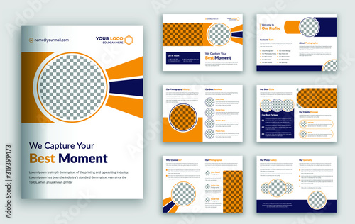 Photography bi fold brochure design template