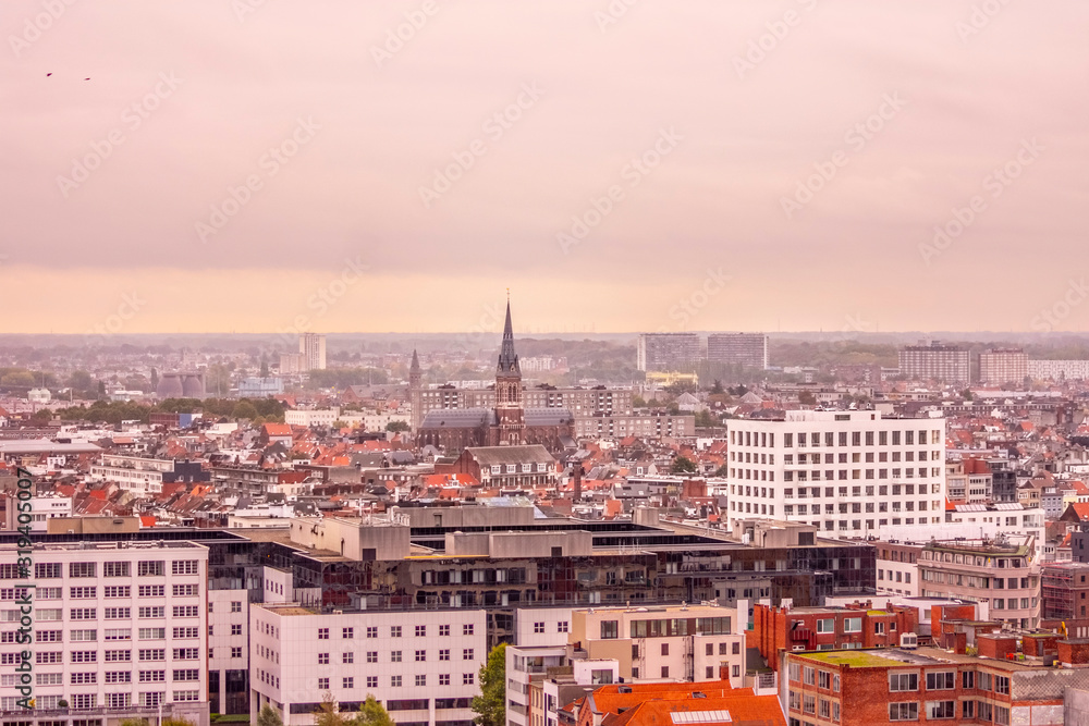 Obraz premium Antwerp city, Belgium from above