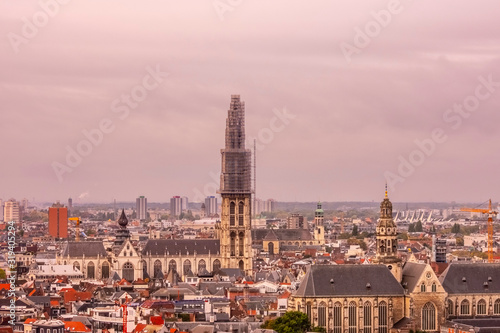 Antwerp city, Belgium from above