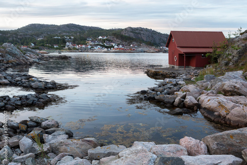 Südküste Norwegens an einem Sommerabend, Lindesnes photo