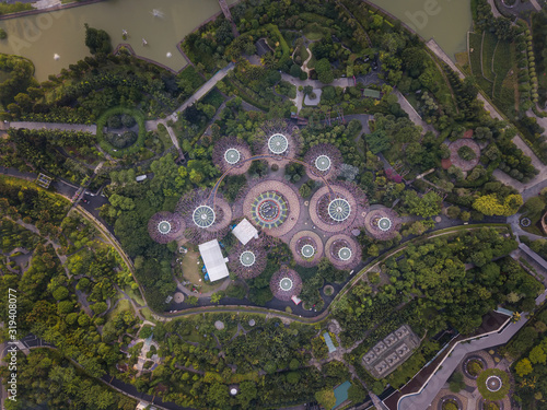 Photography Top view of the Singapore landmark
