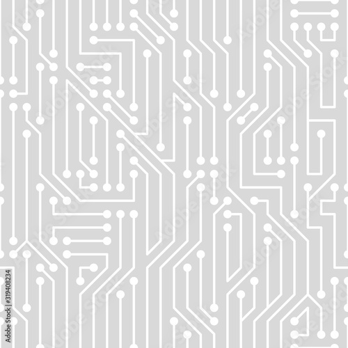 Website vector abstract circuit board technology seamless pattern