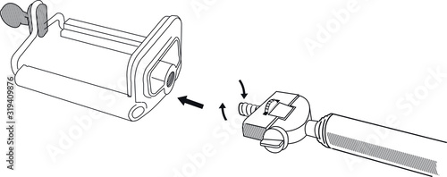 Selfie stick illustration ,how to use.