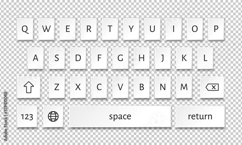 Smartphone keyboard ui buttons