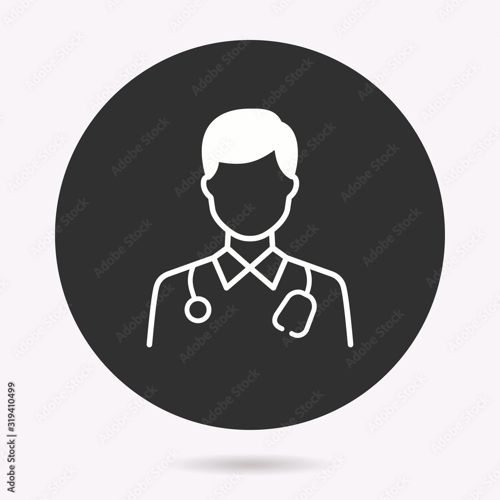 Doctor - vector icon. Illustration isolated. Simple pictogram. Doctor - vector icon. Illustration isolated. Simple pictogram.