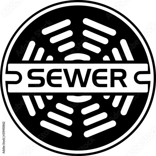 sewer icon - vector illustration