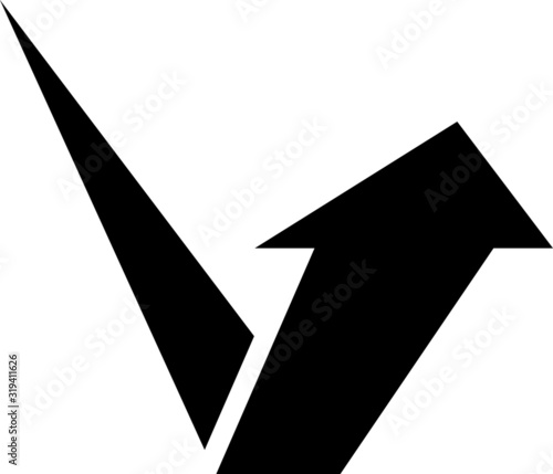 Reflection icon, rebound icon, vector illustration