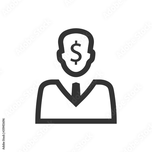 Accountant, paymaster icon