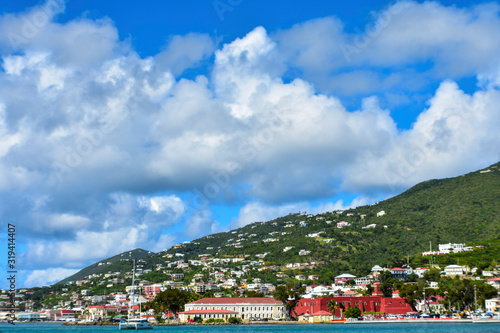 St. Thomas Virgin Islands, Charlotte Amalie Downtown, Marina Harbor, Caribbean Coastline, Scenic Landscape, Tropical Vacation, Beautiful Waterfront © Jennifer