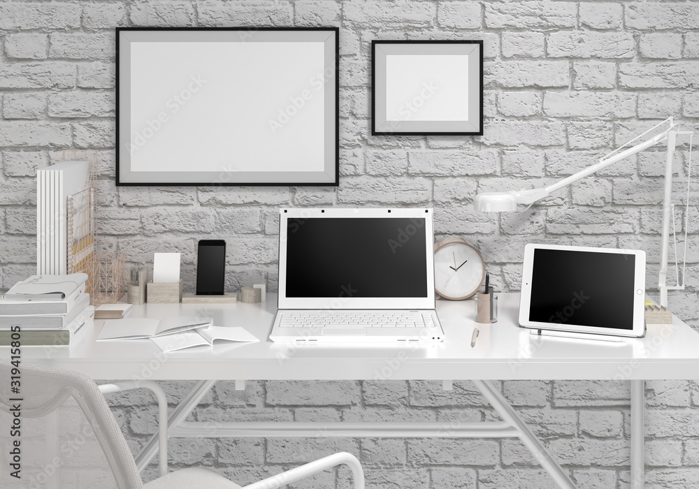 Fototapeta premium office desk organisation