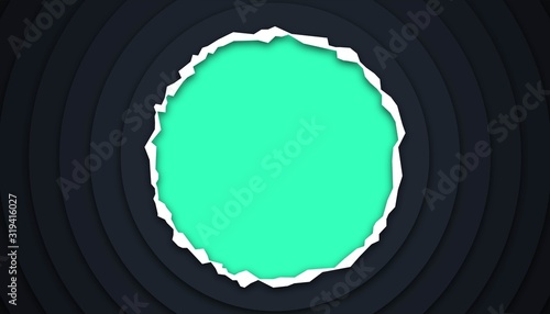 Circle geometric background with paper cut shapes vector illustration, web banner design, discount card, promotion, flyer layout, ad, advertisement, printing media.