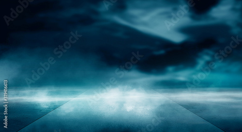 Futuristic landscape, abstr...