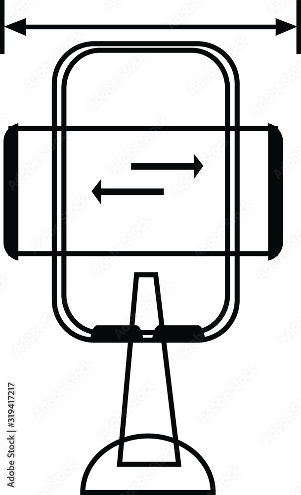 Car holder for mobile device, size and dimension Car holder for mobile device, size and dimension