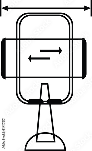 Car holder for mobile device, size and dimension