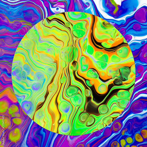 Bright fluid color trendy background