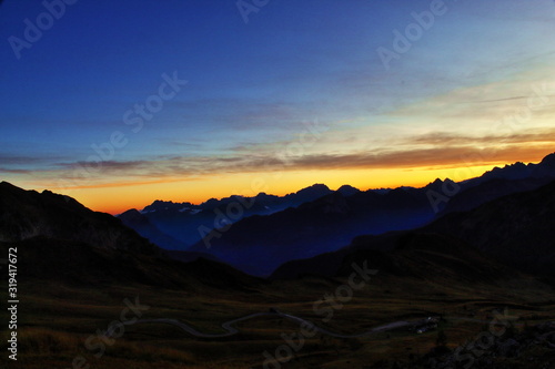 beautiful sunset view on the top of mountain © Ruggero