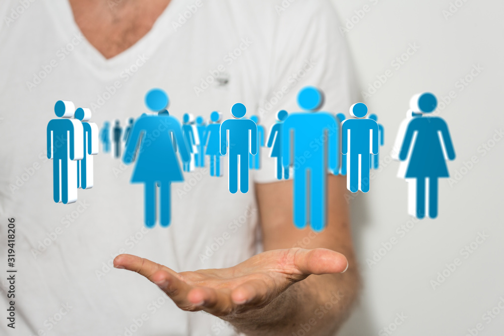 Social Networking illustration team group digital Social Networking illustration team group digital