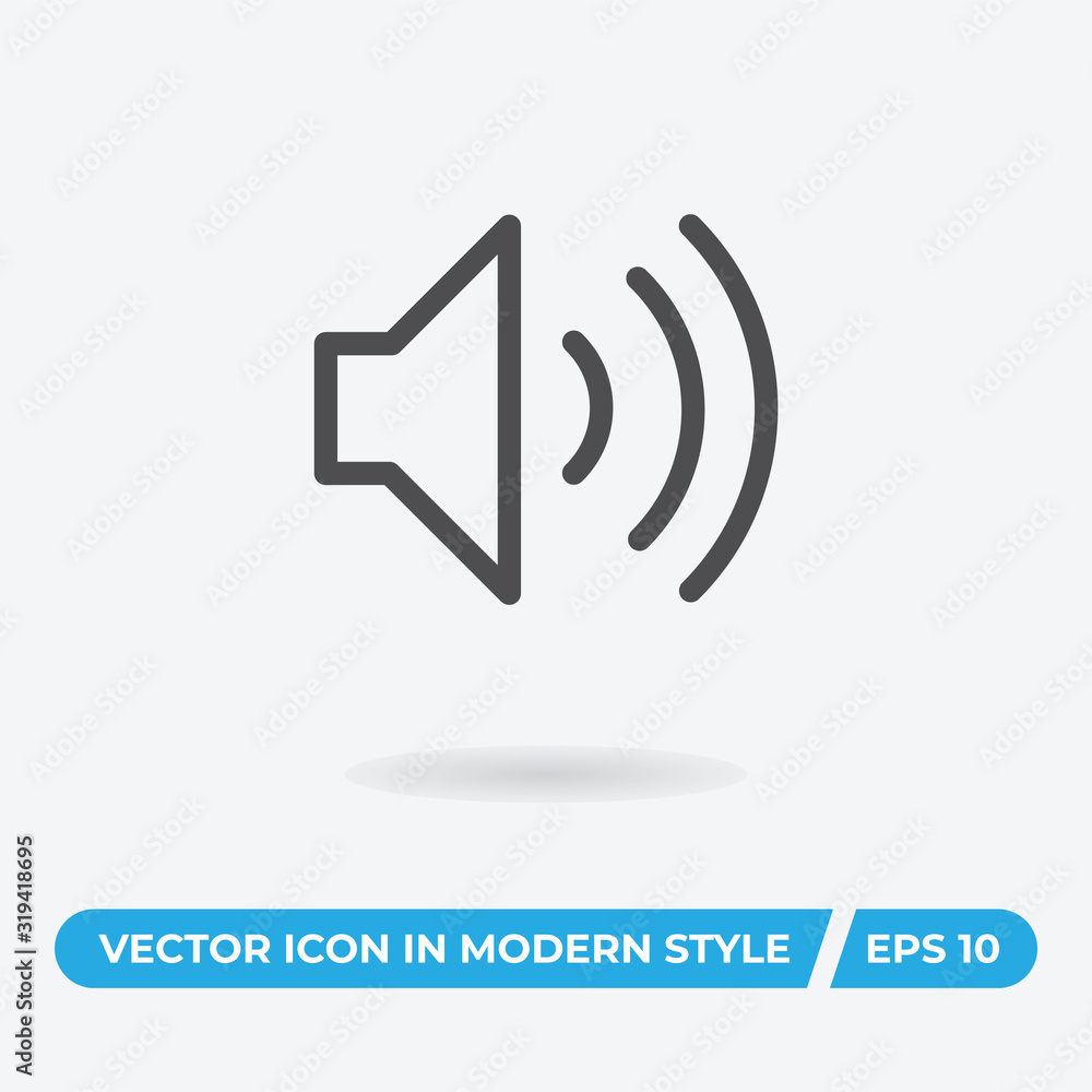 Volume vector icon, simple sign for web site and mobile app. Volume vector icon, simple sign for web site and mobile app.