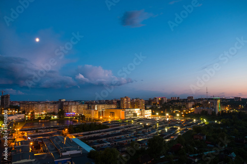 City at twilight. Izhevsk, Russia