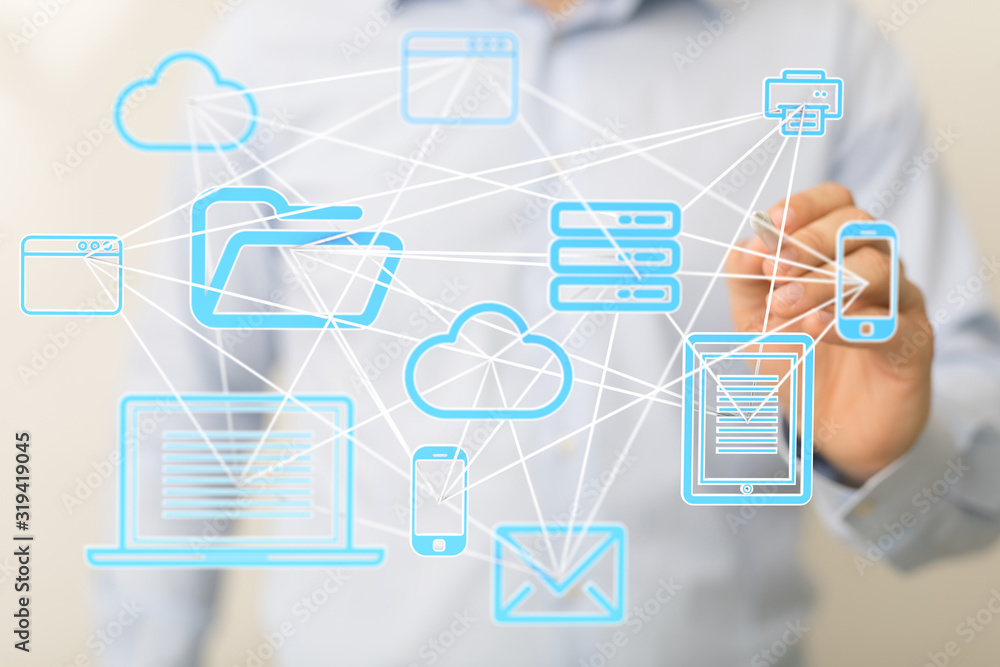 Cloud storage and Computing concept digital Cloud storage and Computing concept digital