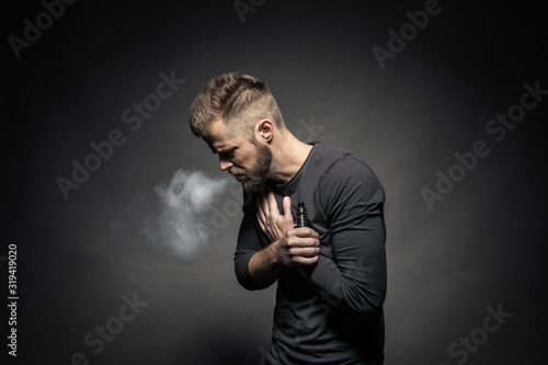 Vaping e-liquid from an electronic cigarette