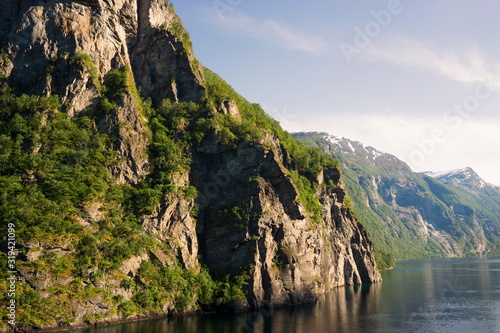 Cruise in Geiranger fjord in Norway