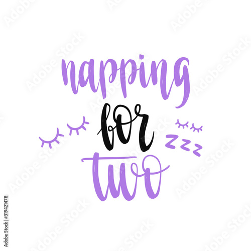 Pregnancy handwritten calligraphy vector phrase. Maternity quote lettering.